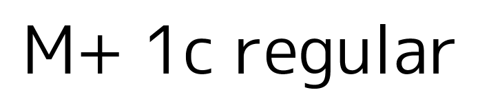 M+ 1c Regular