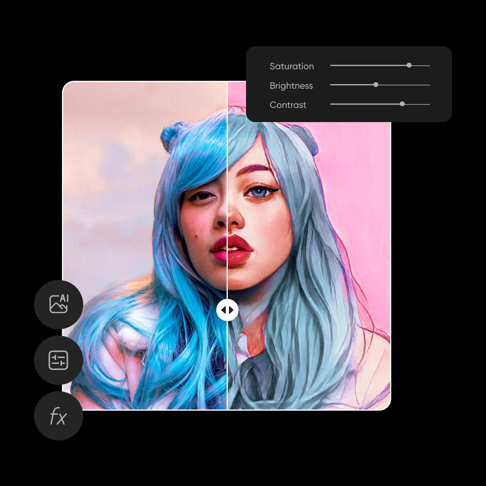 Adjust cartoon filter to your needs