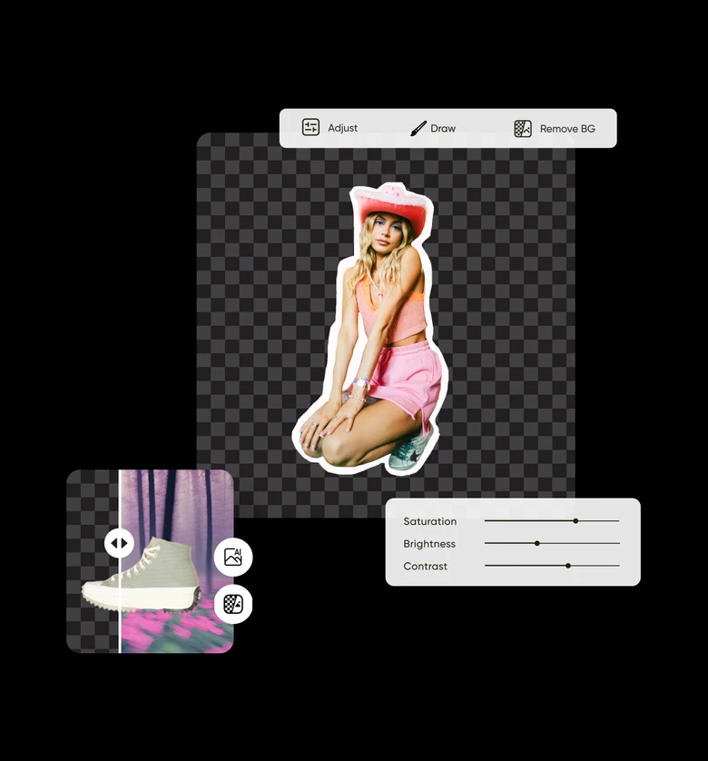 Add a final touch with picsart's photo editor for your sticker