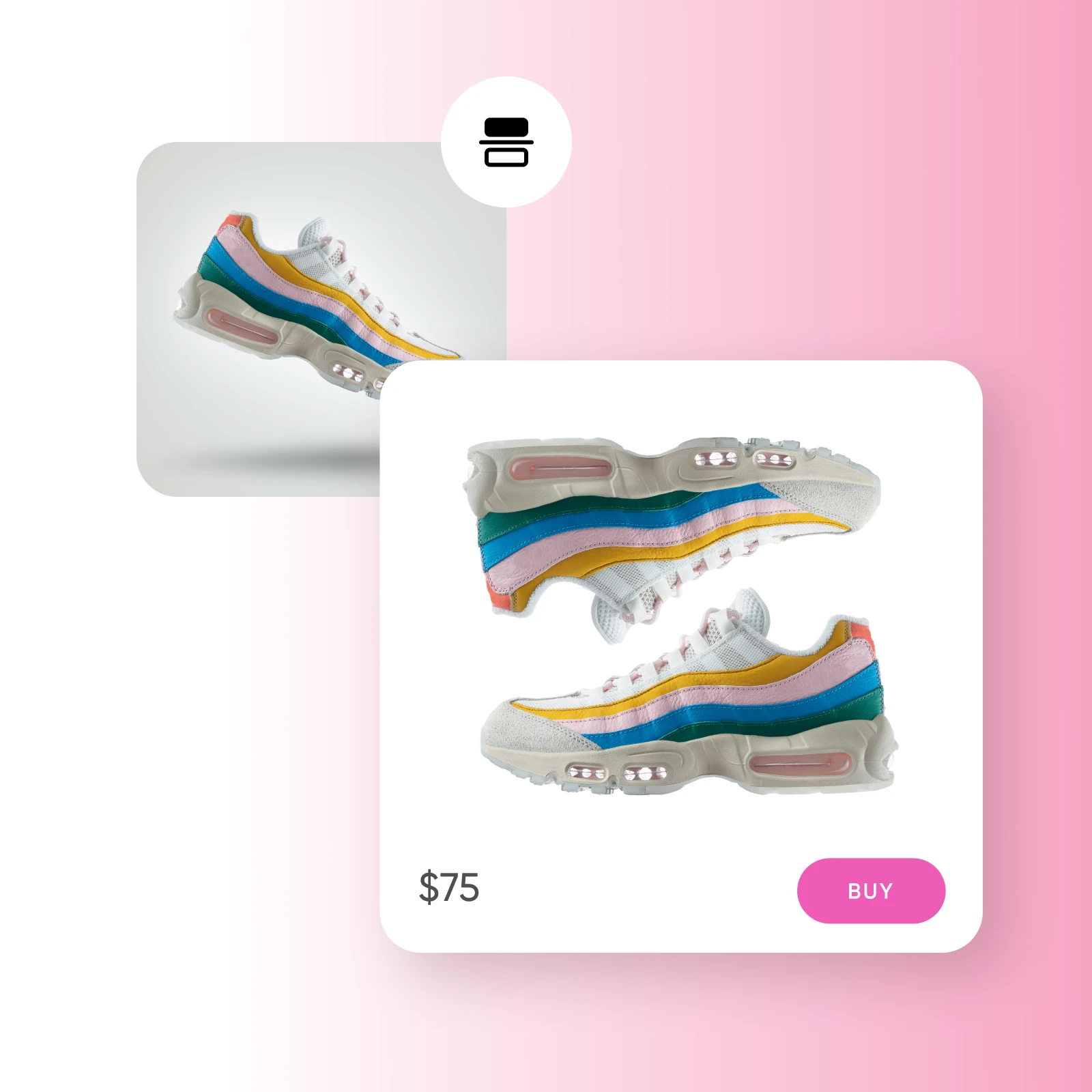 flip sneakers for product listings