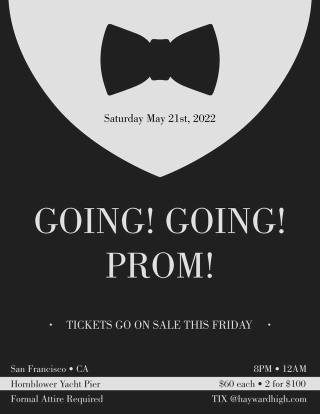 Template Black and White Elegant Prom Poster Design