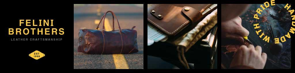 Template Vintage Leather Goods Ad Amber Black Showcase