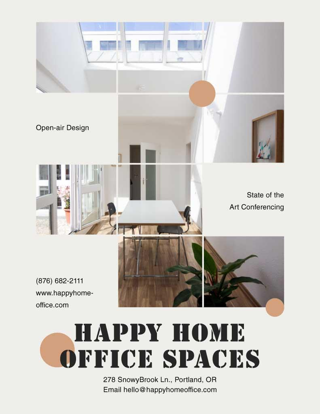 Template Chic Home Office Spaces Ad in Modern Whites